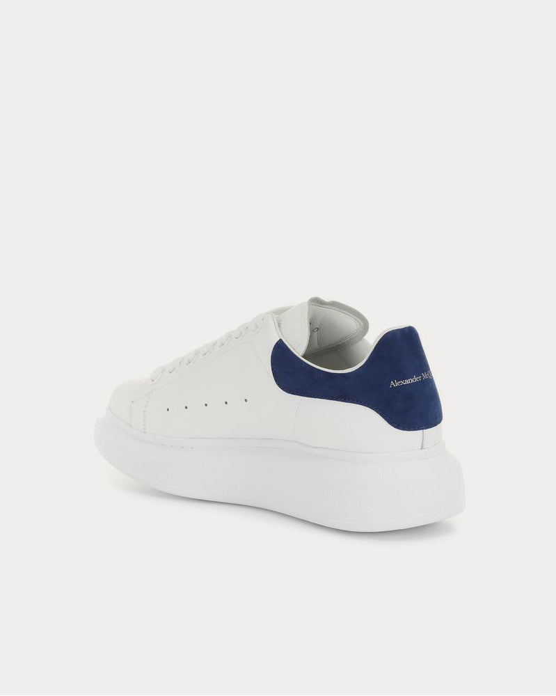 Alexander McQueen Leather White Paris Blue Low Top Sneakers - 3
