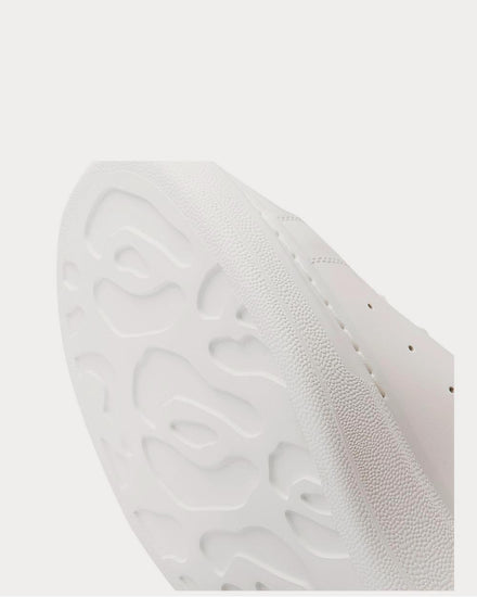 McQueen Exaggerated-Sole Suede-Trimmed Leather  White low top sneakers - 4