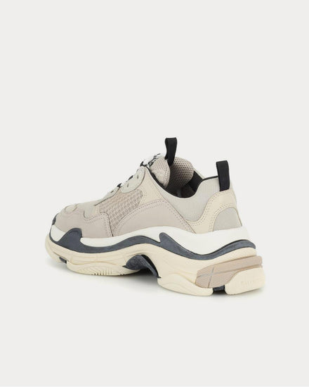 Balenciaga Triple S Beige Black Low Top Sneakers - 3