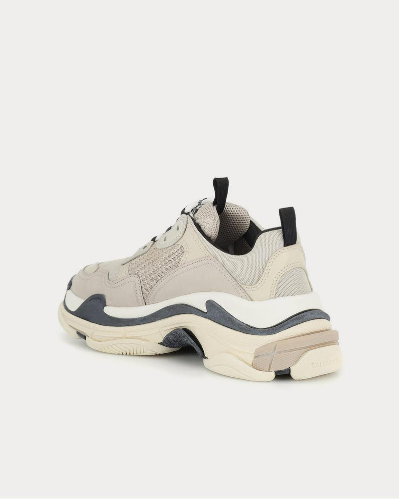 Balenciaga Triple S Beige Black Low Top Sneakers - 3