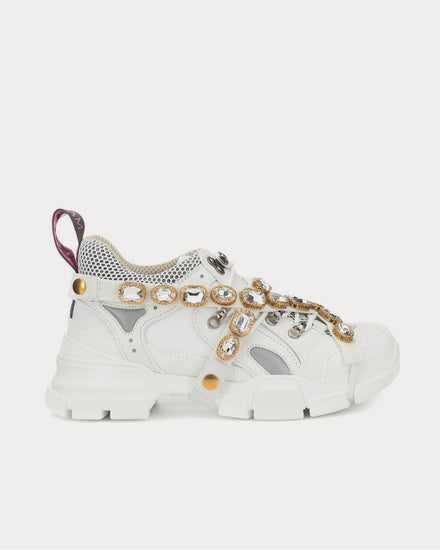 Gucci Flashtrek embellished White Low Top Sneakers - 1