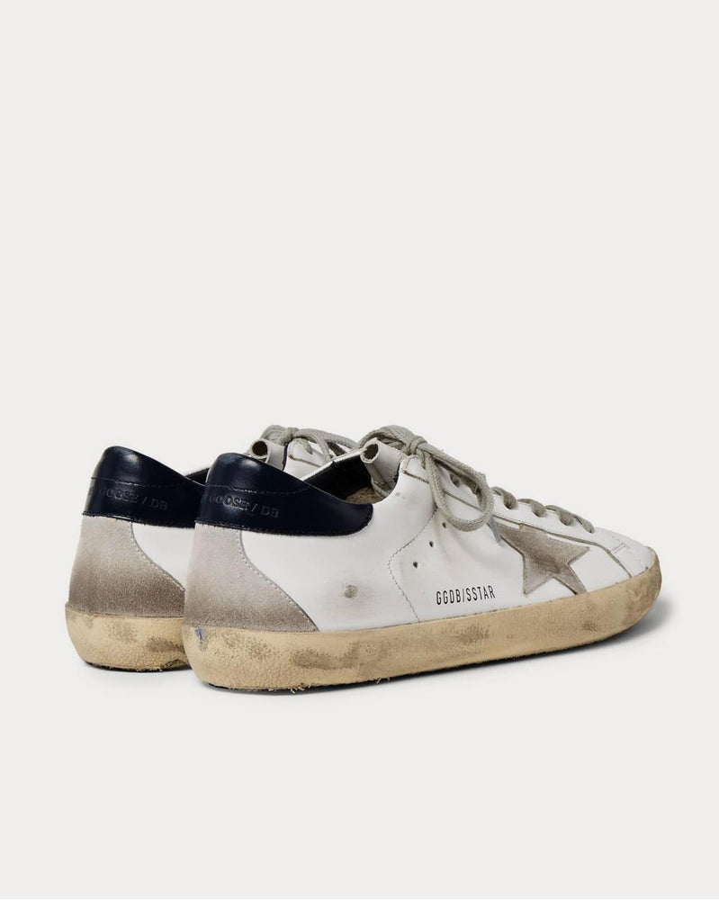 Golden Goose Superstar Distressed Leather and Suede  White low top sneakers - 4