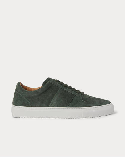 Mr P. Larry Suede  Forest green low top sneakers - 1