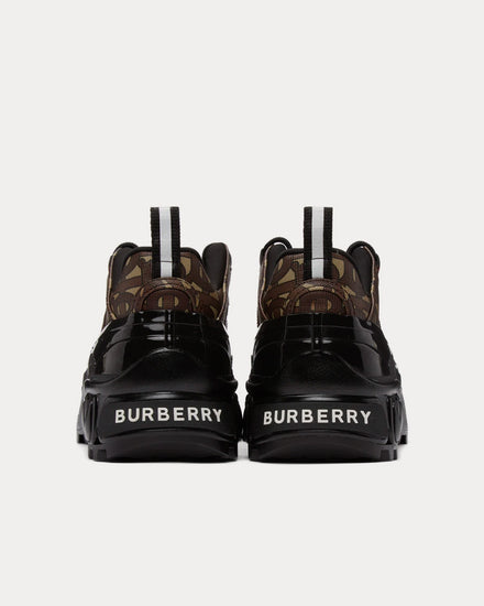 Burberry Arthur Monogram Print E-canvas Bridle Brown Low Top Sneakers - 3
