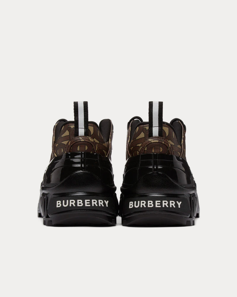 Burberry Arthur Monogram Print E-canvas Bridle Brown Low Top Sneakers - 3