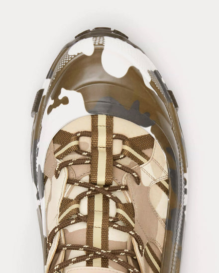 Burberry Arthur Camouflage Print Nylon Brown Low Top Sneakers - 5