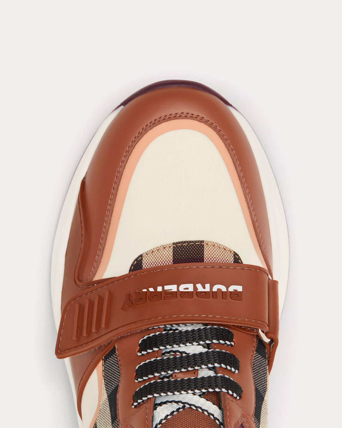Burberry Brown Polyester Athletic Sneakers