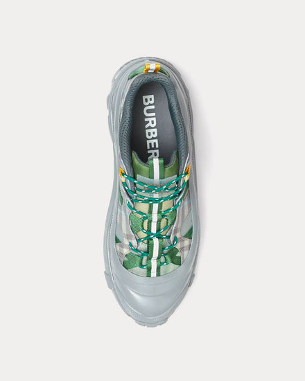 Burberry Arthur Check Nylon Light Grey Low Top Sneakers - 2