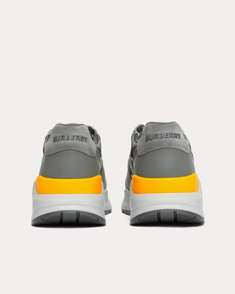 Check, Suede & Leather Storm Grey Low Top Sneakers