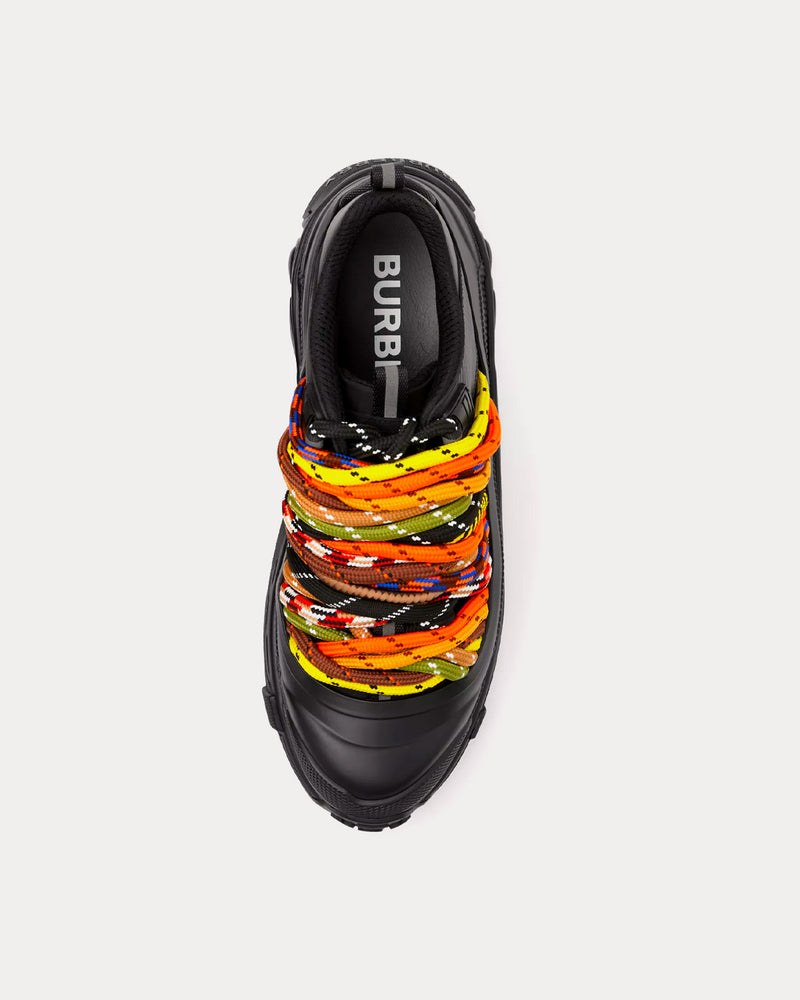 Burberry Arthur Cord Detail Leather & Nylon Black / Multicolour Low Top Sneakers - 2