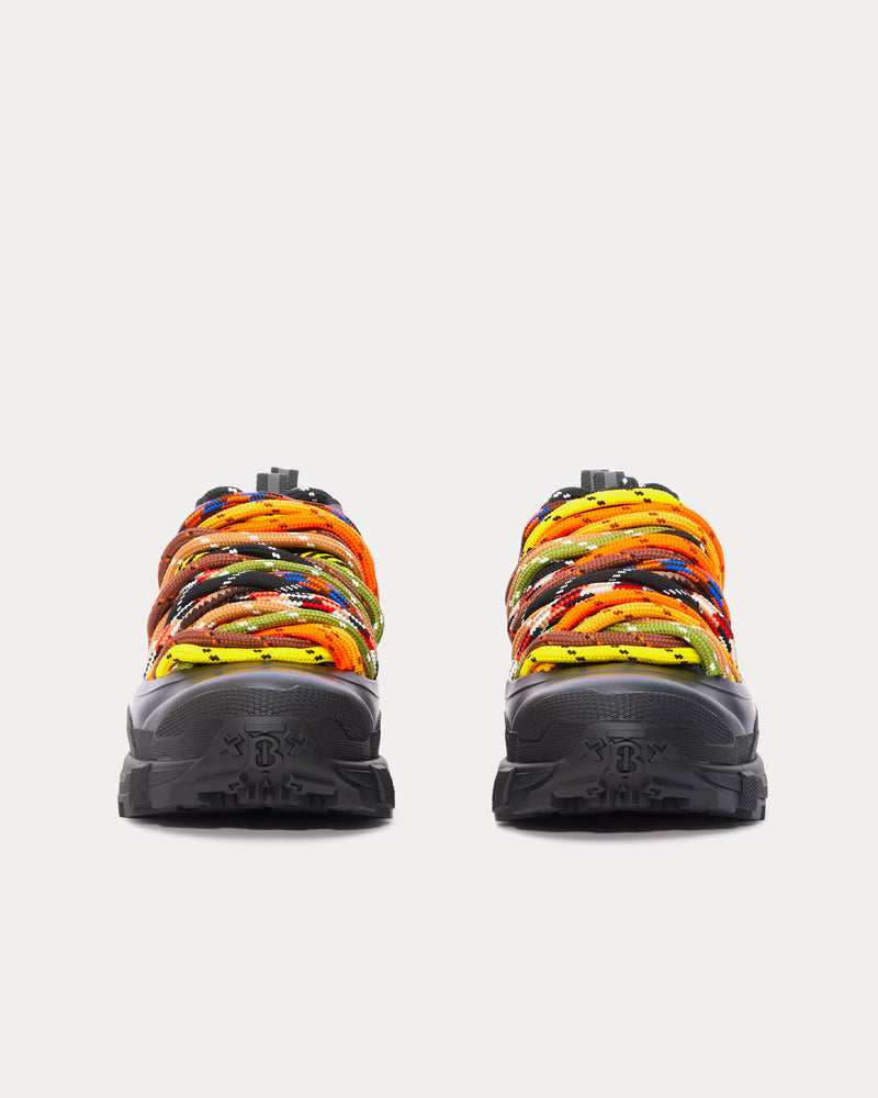 Burberry Arthur Cord Detail Leather & Nylon Black / Multicolour Low Top Sneakers - 3