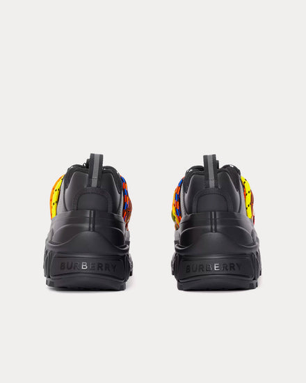 Burberry Arthur Cord Detail Leather & Nylon Black / Multicolour Low Top Sneakers - 4