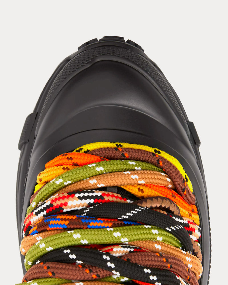 Burberry Arthur Cord Detail Leather & Nylon Black / Multicolour Low Top Sneakers - 5