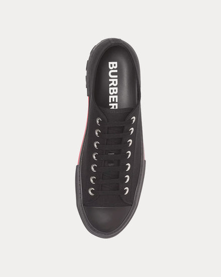 Burberry Logo Detail Cotton Black Low Top Sneakers - 3