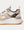 Logo Embossed Leather & Nylon  Pale Nude / Grey / White Low Top Sneakers