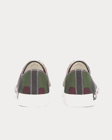 Burberry Logo Print Camouflage Cotton Mangrove Green Low Top Sneakers - 3