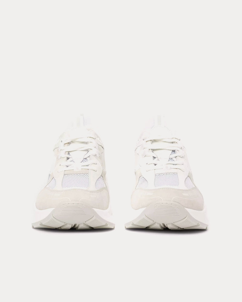 Burberry Logo Print Leather, Suede & Check Mesh White Low Top Sneakers - 3
