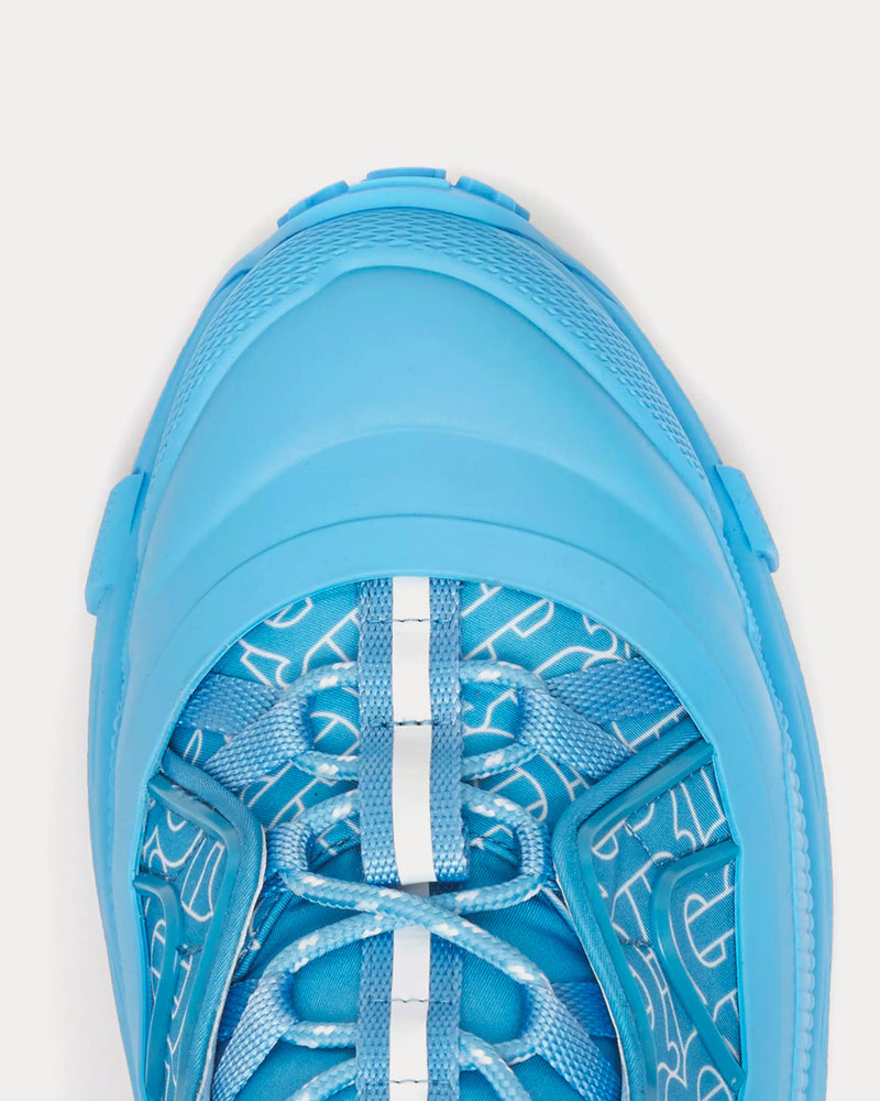 Burberry Arthur Monogram Print Nylon Blue Topaz Low Top Sneakers - 5