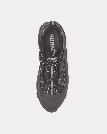 Burberry Arthur Monogram Print Nylon Black Low Top Sneakers - 2