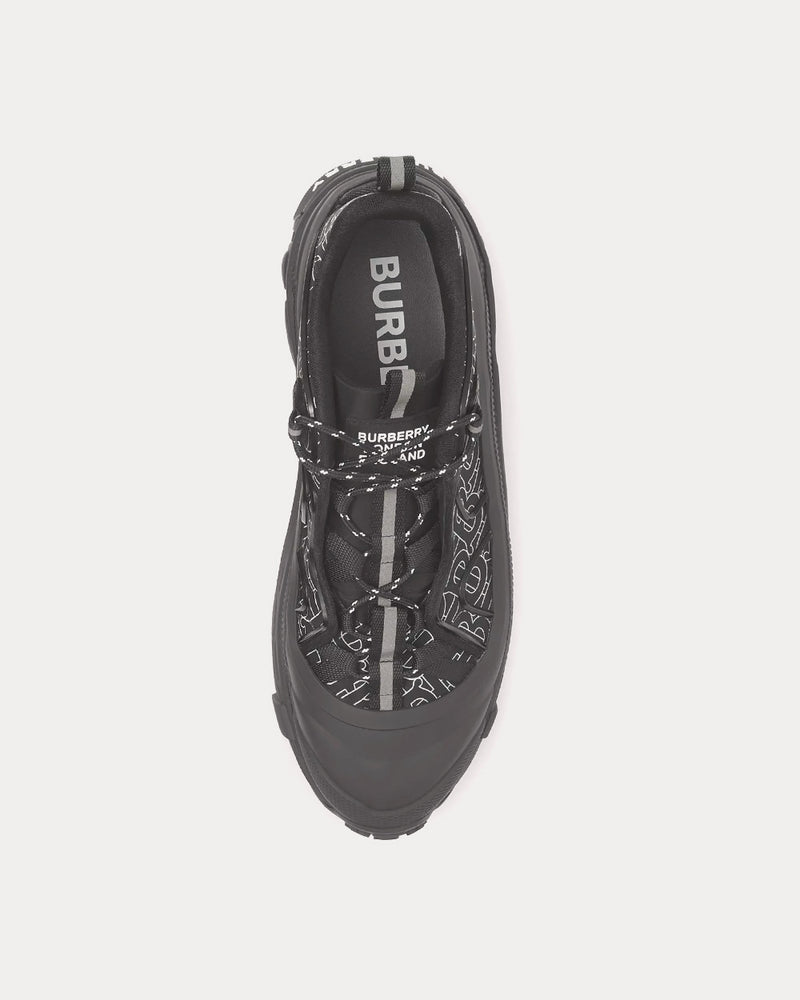 Burberry Arthur Monogram Print Nylon Black Low Top Sneakers - 2