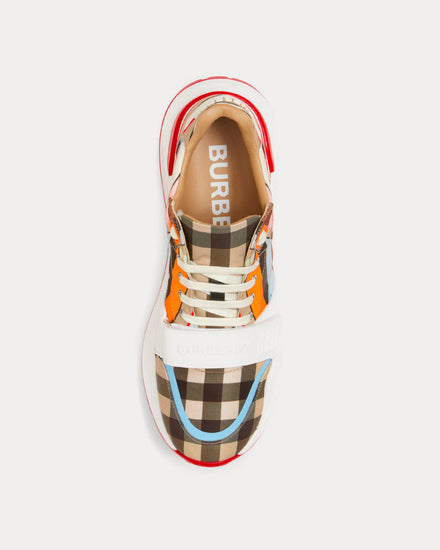 Burberry Montage Print Nylon Multi Low Top Sneakers - 2