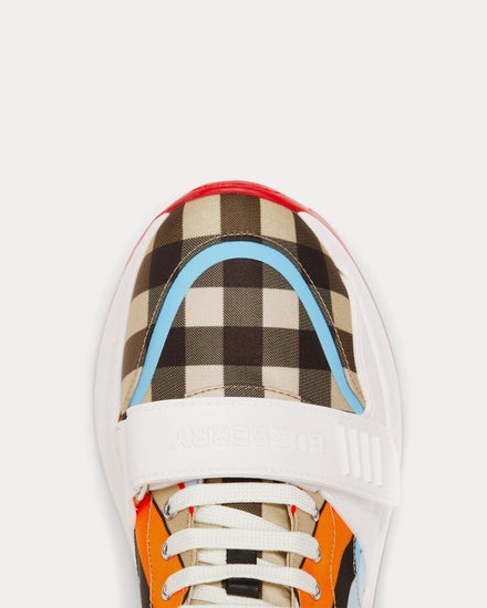 Burberry Montage Print Nylon Multi Low Top Sneakers - 5