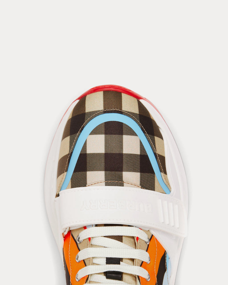 Burberry Montage Print Nylon Multi Low Top Sneakers - 5