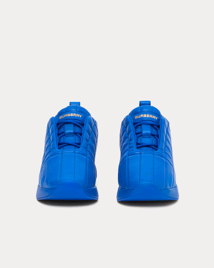 Burberry Classic Quilted Leather Deep Marine Blue Low Top Sneakers - 3