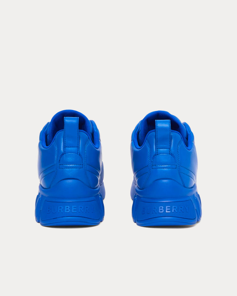 Burberry Classic Quilted Leather Deep Marine Blue Low Top Sneakers - 4