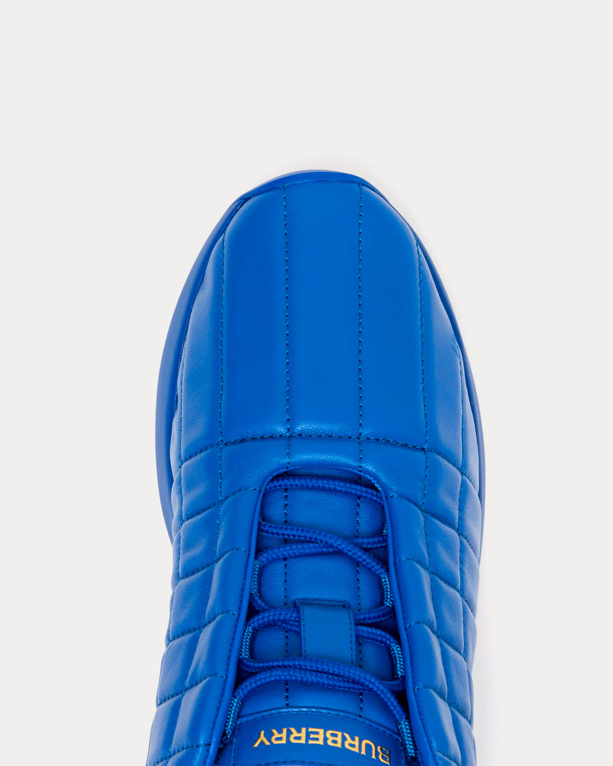 Burberry - Classic Quilted Leather Deep Marine Blue Low Top Sneakers