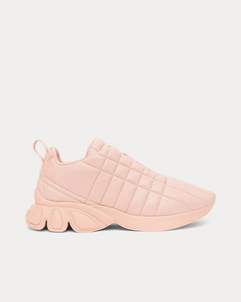 Quilted Leather Classic Dusty Pink Low Top Sneakers