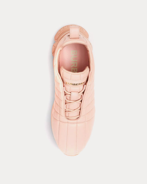 Quilted Leather Classic Dusty Pink Low Top Sneakers
