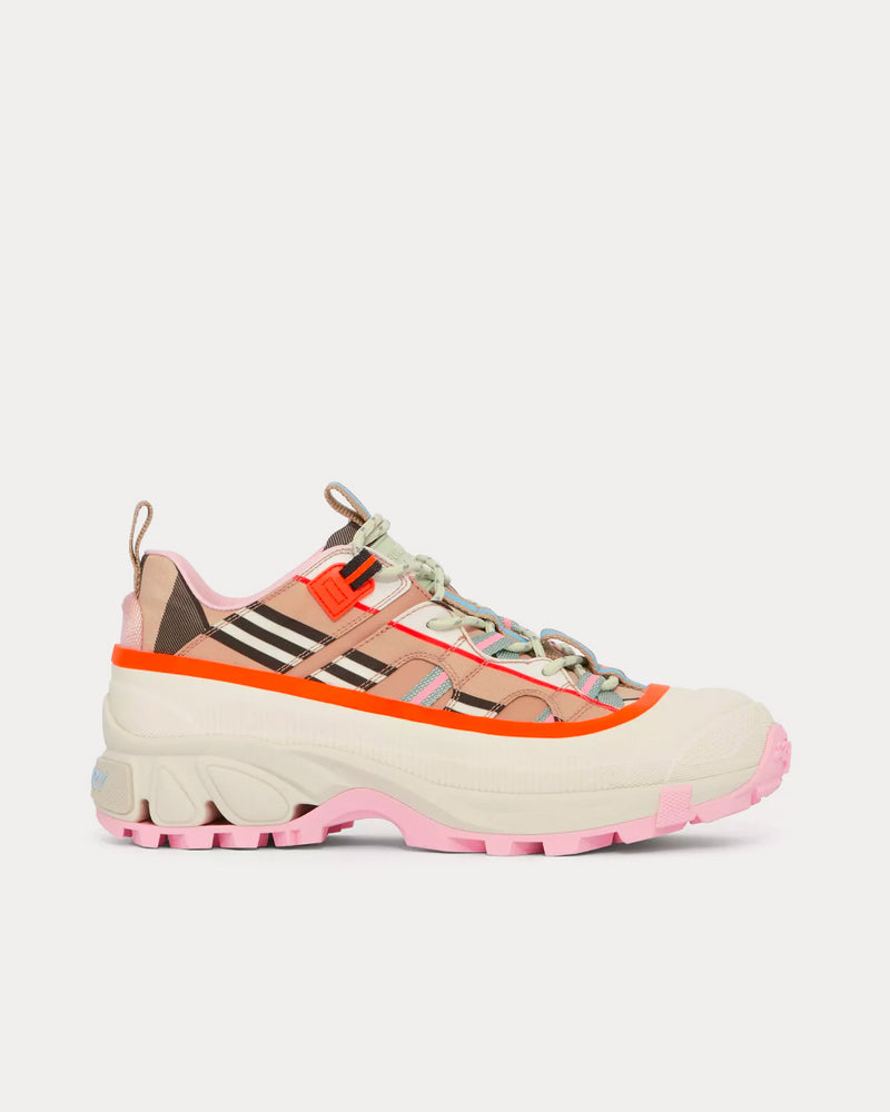 Burberry Arthur Technical Leather Multicolour Low Top Sneakers - 1