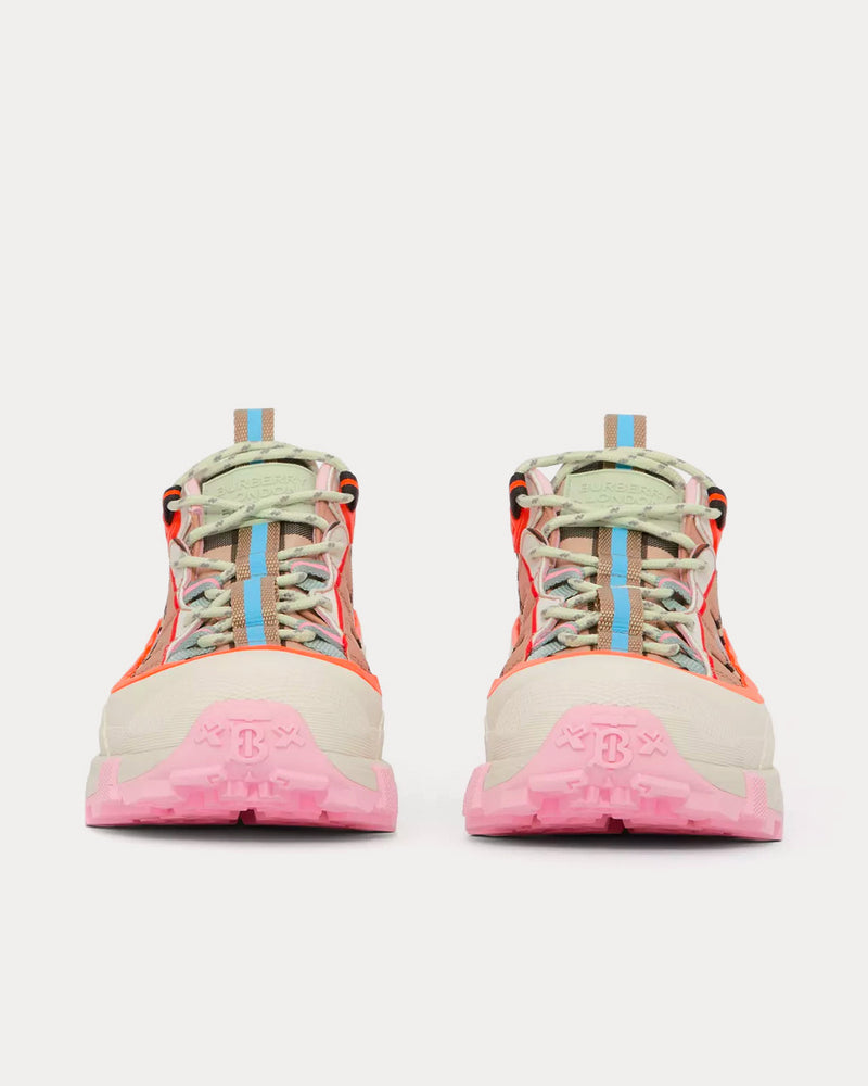 Burberry Arthur Technical Leather Multicolour Low Top Sneakers - 3