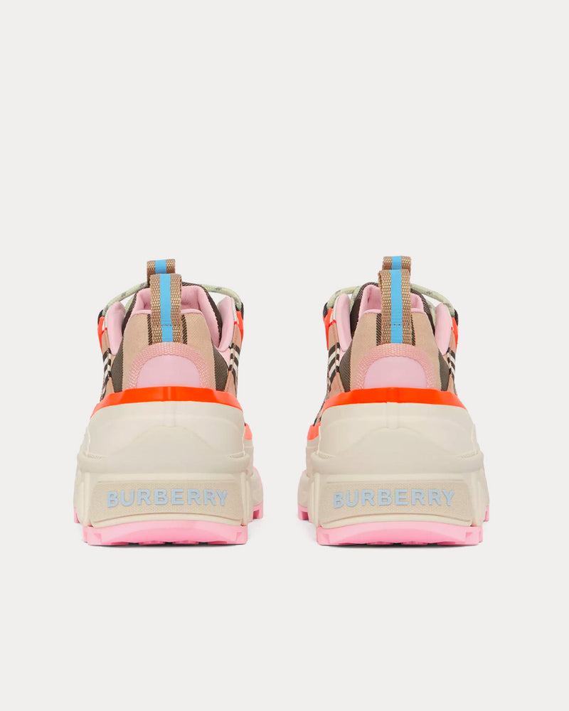 Burberry Arthur Technical Leather Multicolour Low Top Sneakers - 4