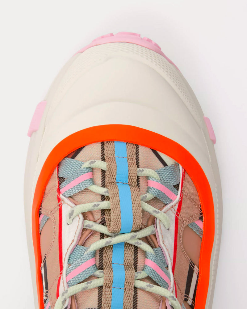 Burberry Arthur Technical Leather Multicolour Low Top Sneakers - 5