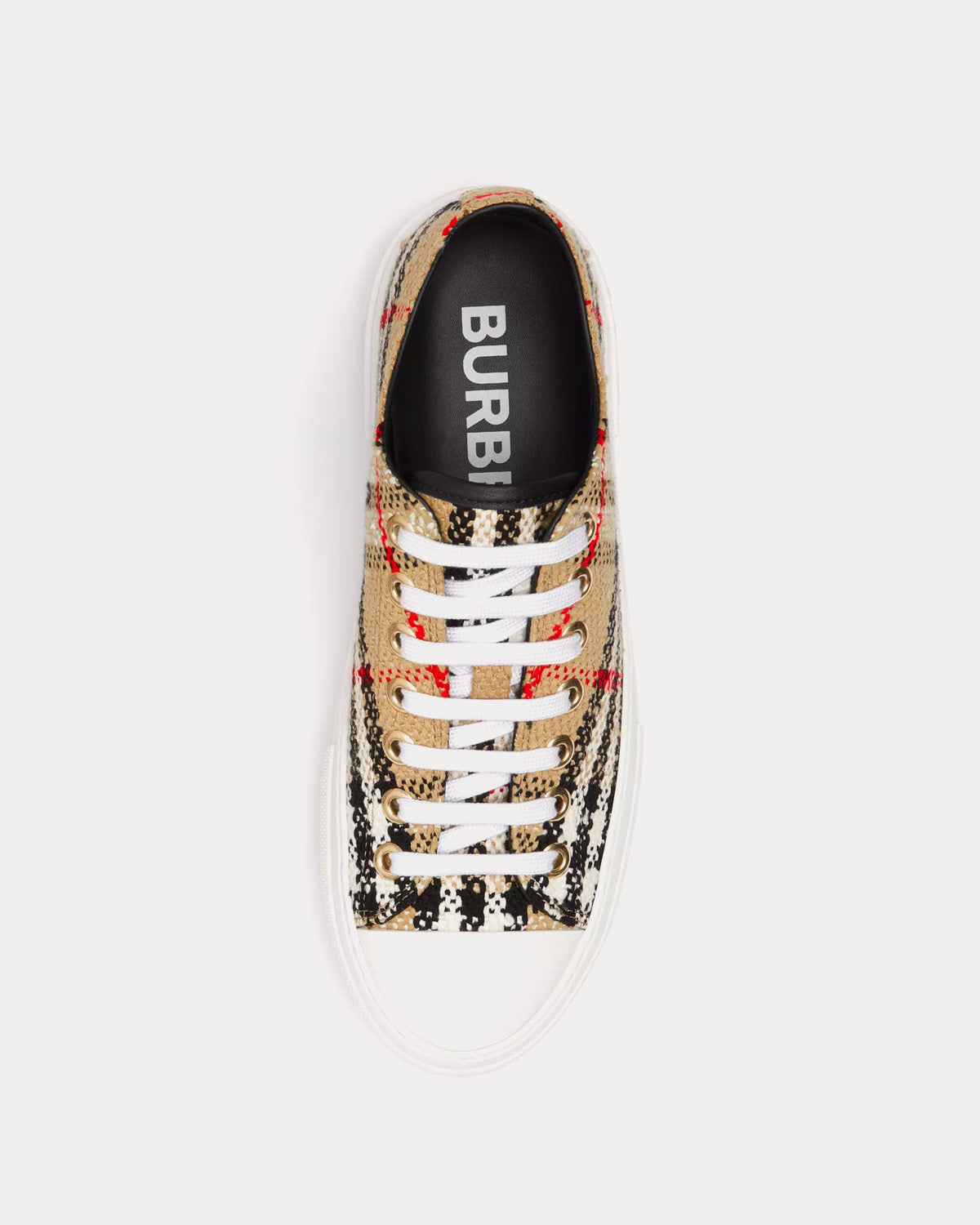 Burberry Vintage Check Boucle Archive Beige Low Top Sneakers Sneak in Peace