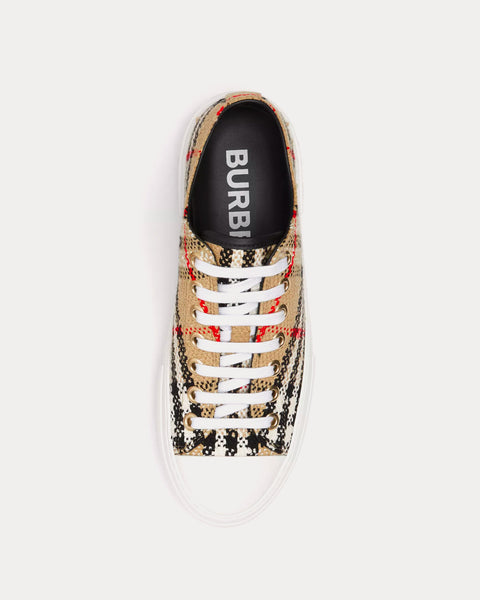 Vintage Check Bouclé Archive Beige Low Top Sneakers