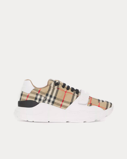 Burberry Vintage Check, Suede & Leather Archive Beige Low Top Sneakers - 1