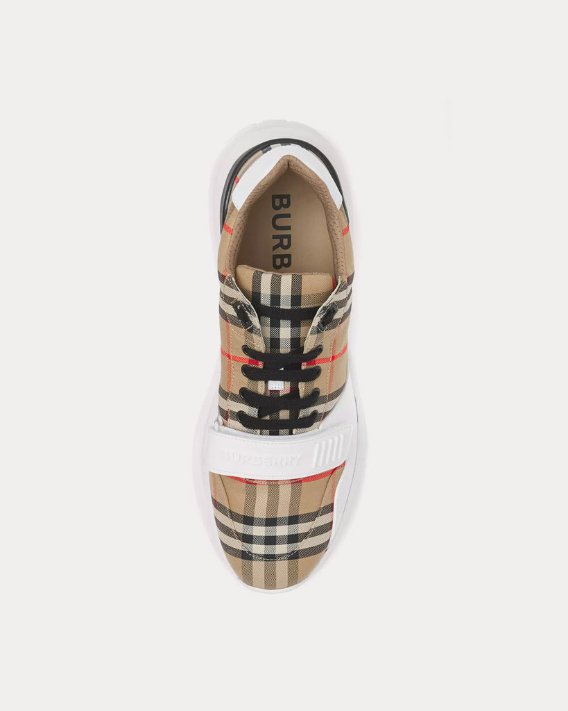 Burberry Vintage Check Suede Leather Archive Beige Low Top