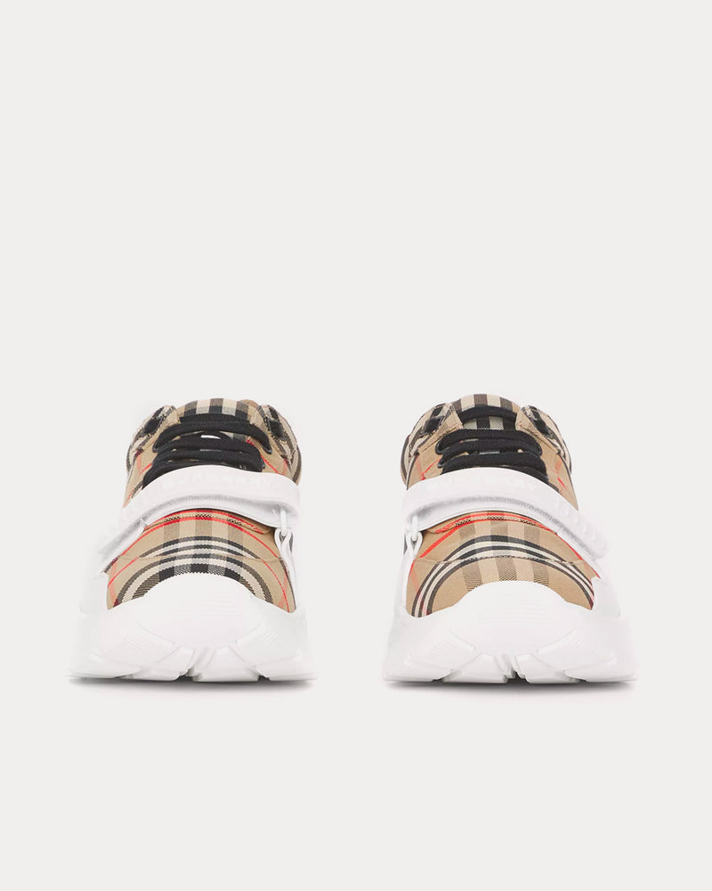 Burberry Vintage Check, Suede & Leather Archive Beige Low Top Sneakers - 3