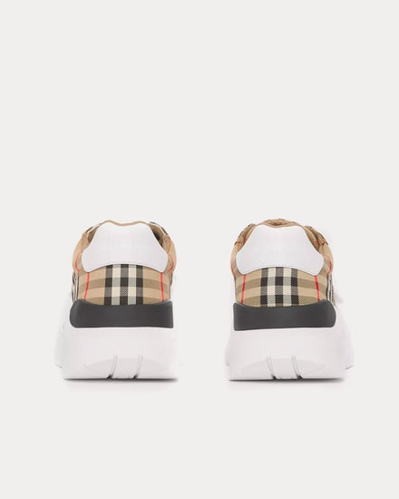 Burberry Vintage Check, Suede & Leather Archive Beige Low Top Sneakers - 4