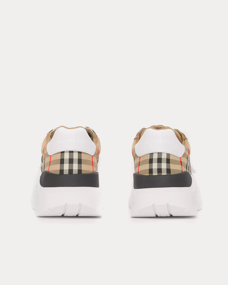 Burberry Vintage Check, Suede & Leather Archive Beige Low Top Sneakers - 4