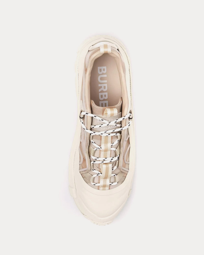 Burberry Arthur Check Cotton Soft Fawn Low Top Sneakers - 2