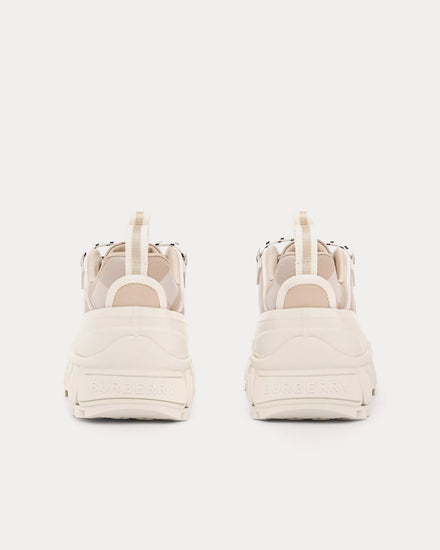 Burberry Arthur Check Cotton Soft Fawn Low Top Sneakers - 3