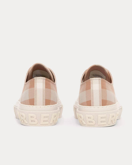 Burberry Check Cotton Soft Fawn Low Top Sneakers - 4