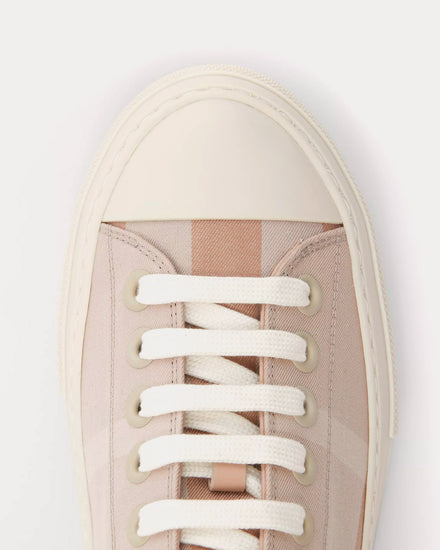 Burberry Check Cotton Soft Fawn Low Top Sneakers - 5