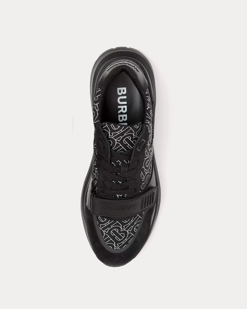 Burberry Monogram Print Nylon Black / White Low Top Sneakers - 2
