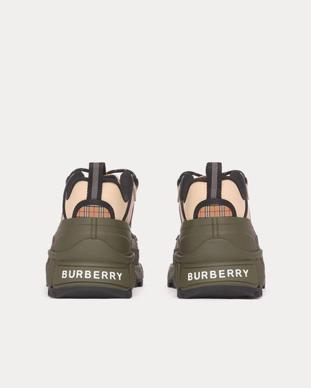 Burberry Arthur Check & Technical Beige / Khaki Low Top Sneakers - 4
