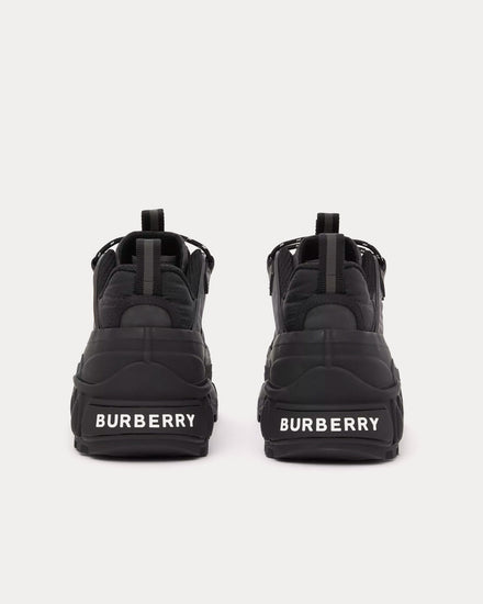 Burberry Arthur Vintage Check Technical Dark Charcoal Grey Low Top Sneakers - 4